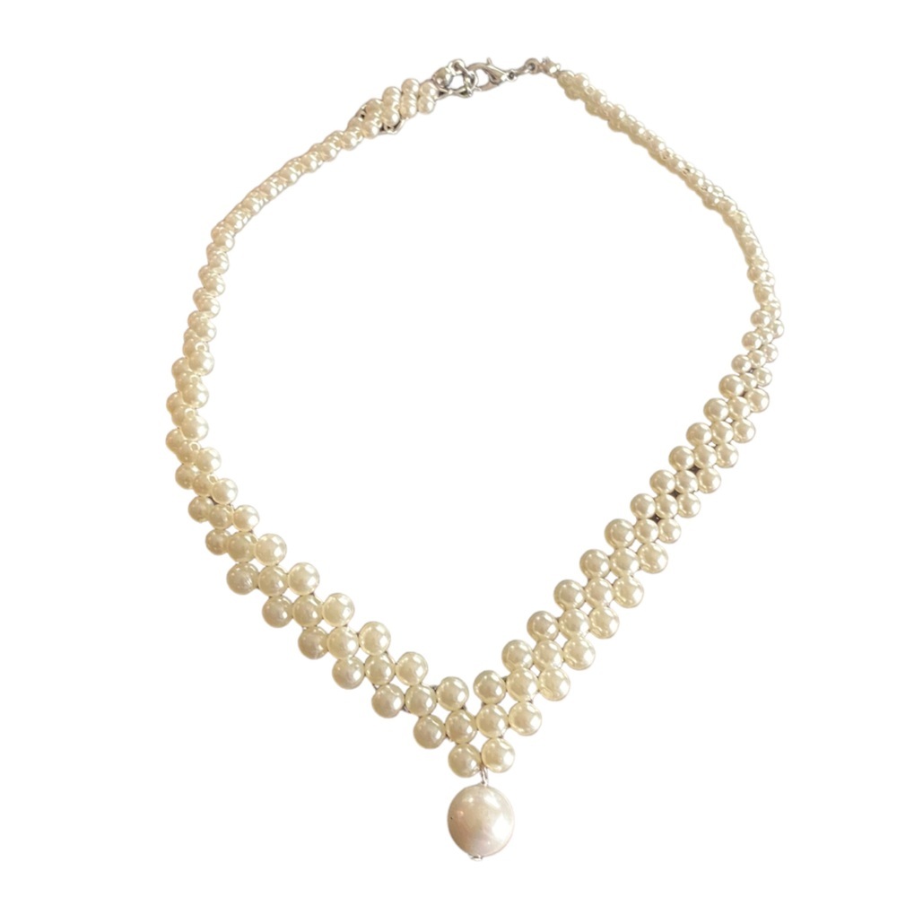 Pearl bead Collar Statement Necklace